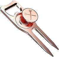 Vista 9 de Blue Tees Golf Herramienta de Divot y Marcador de Pelota Premium 6 en 1 - Abrebotellas - Tee de Club - Limpiador de Surcos - Alineación de Putting