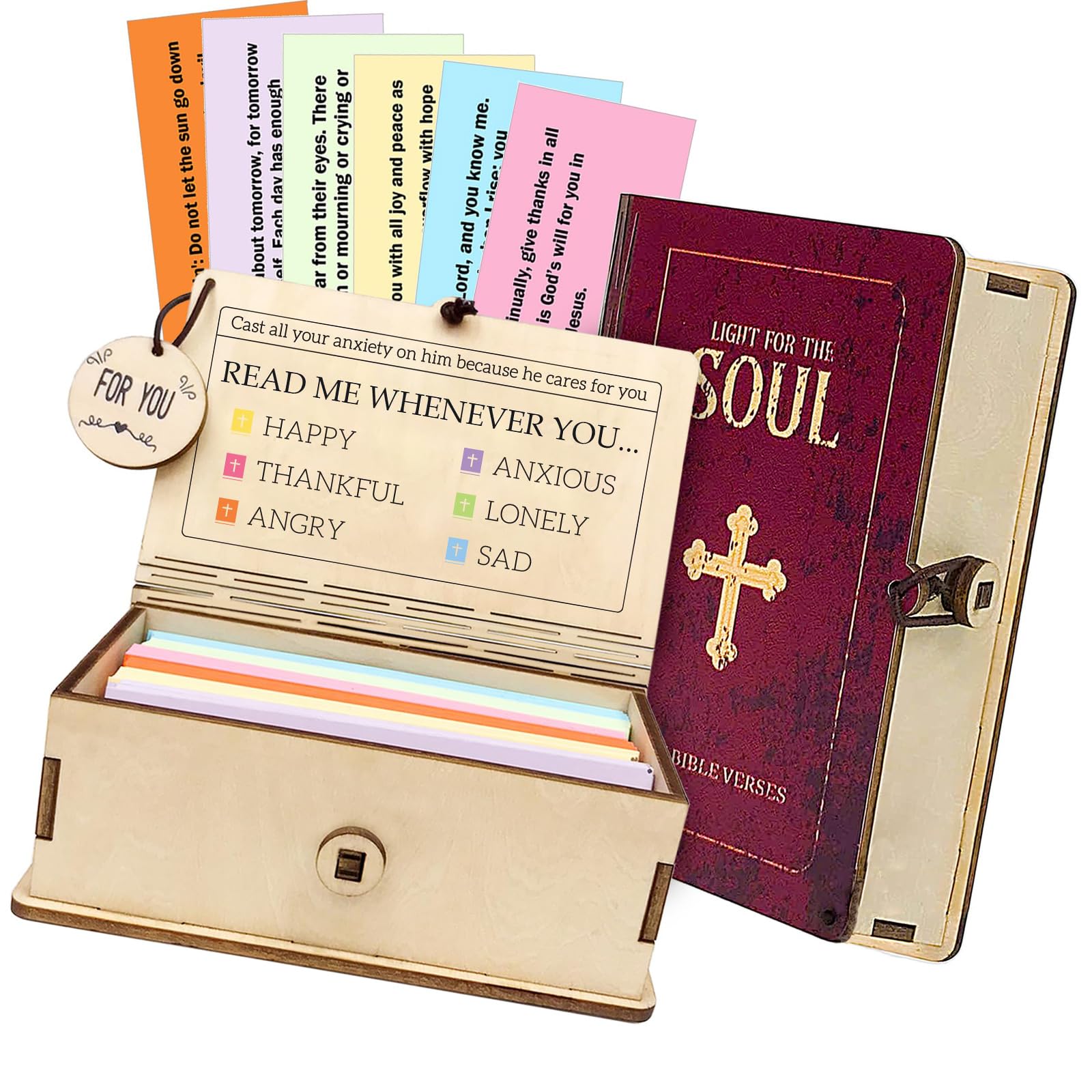 Jazuaiao Wooden Note Holder with Spacious Compartment Handcrafted Desk Organiser for Home Natural Wood Texture Wooden Business Card Holder