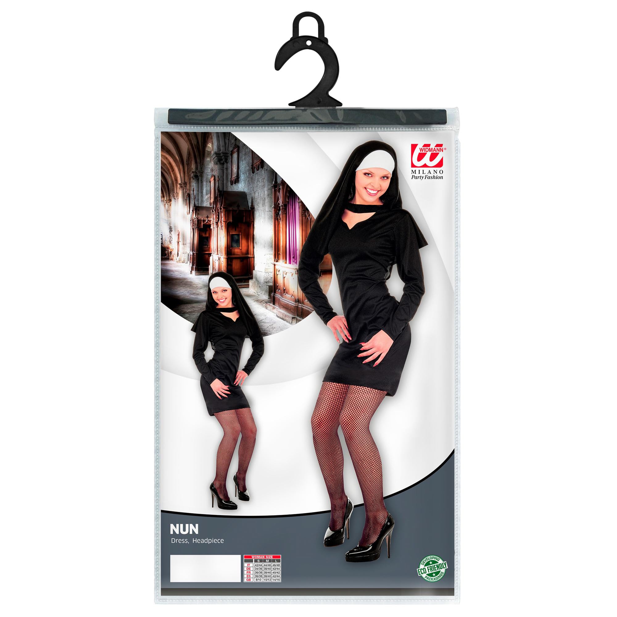W WIDMANN MILANO Party Fashion - Kostium seksownej zakonnicy, kleryka, siostry zakonnej, kostiumy karnawałowe