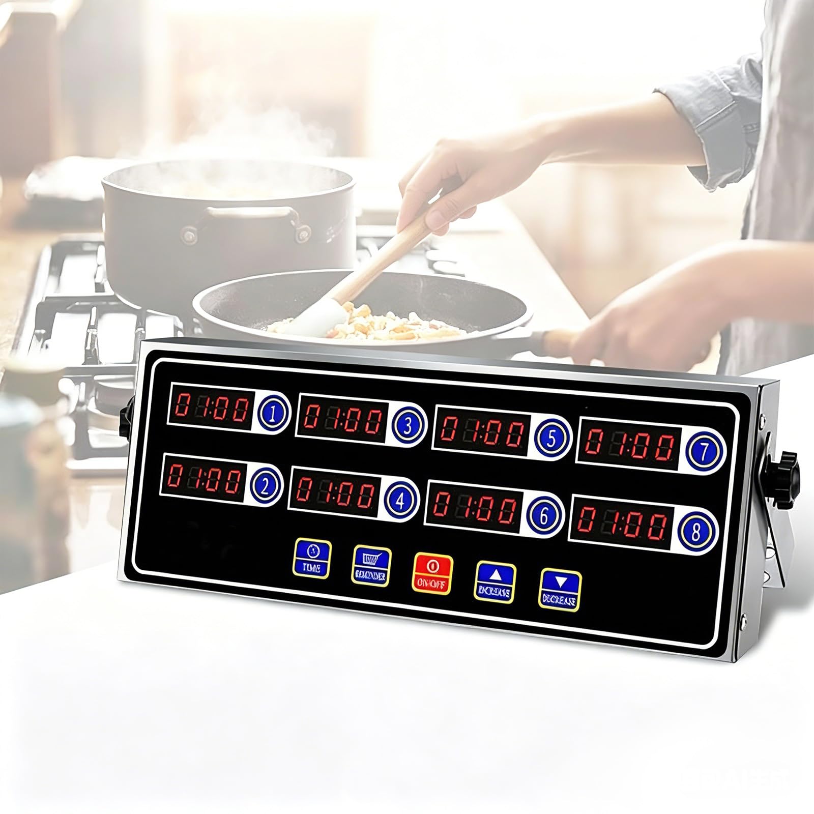 Temporizador de Cocina Profesional, Cuenta Atrás Independiente de 8 Canales