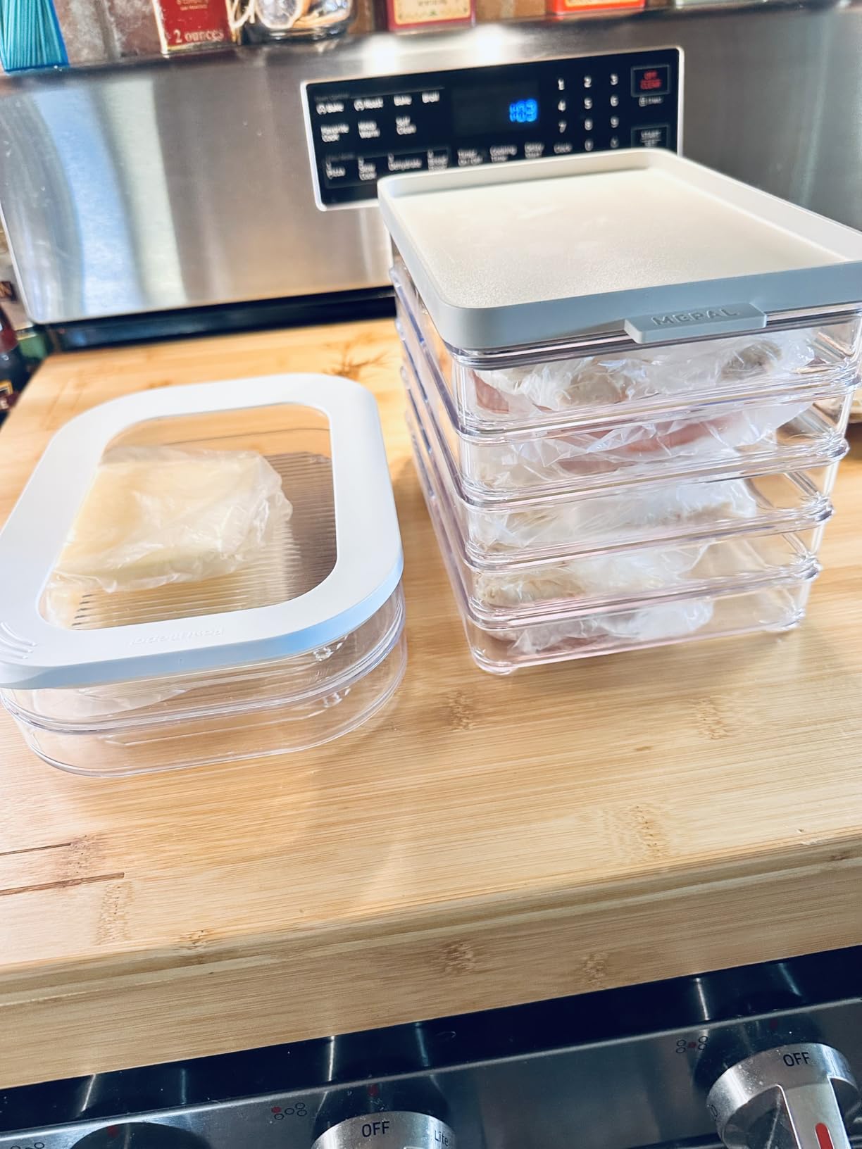 Mepal Meat Fridge Storage Containers 3 Layers - Container with Lid for ...