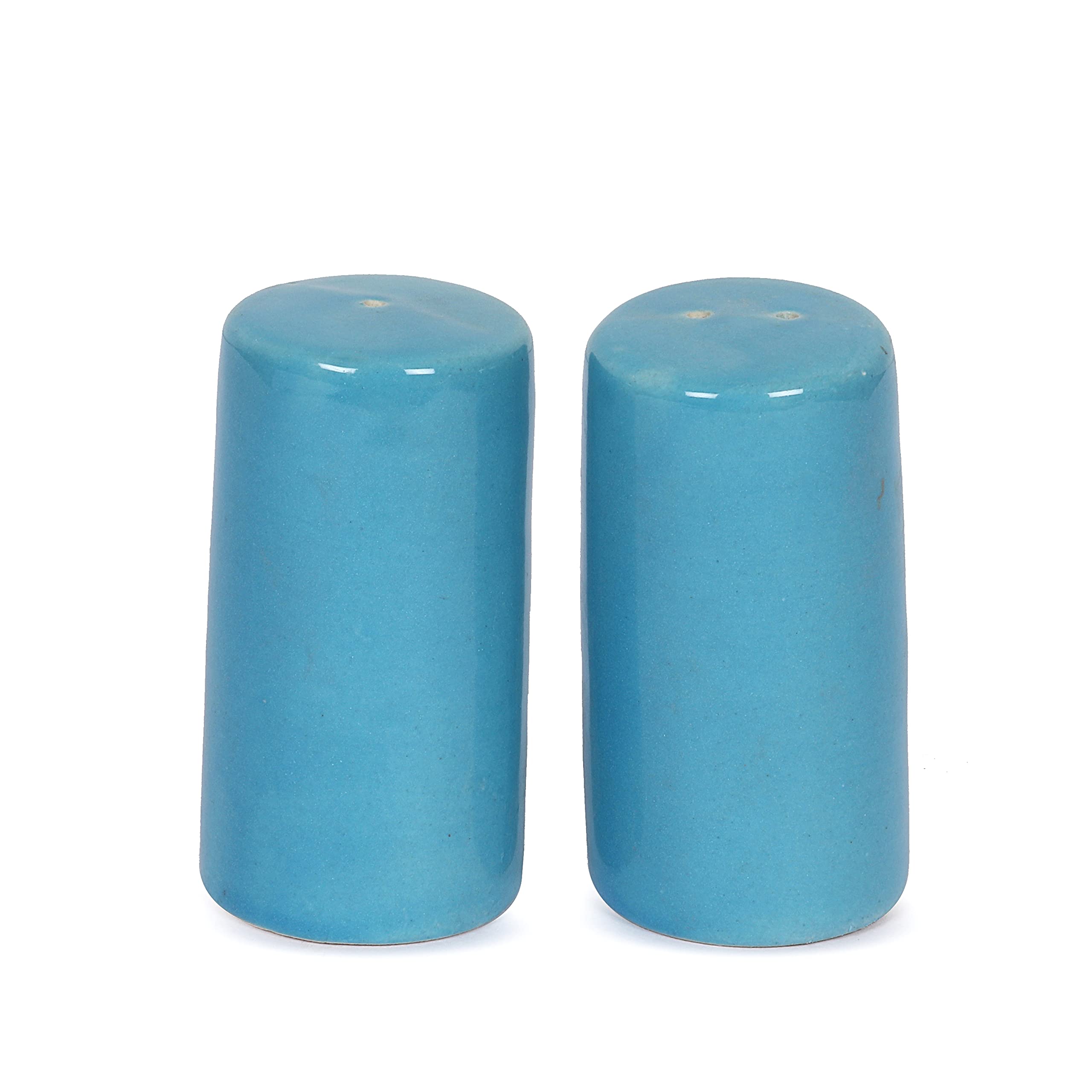 Salt and Pepper Shakers set Farmhouse Kitchen Decor Ceramic Salt Shaker - Wedding Registry Ideas Gifts Salt and Pepper Set Holder Table Décor,Modern Table Ceramic Shakers - Sky Blue
