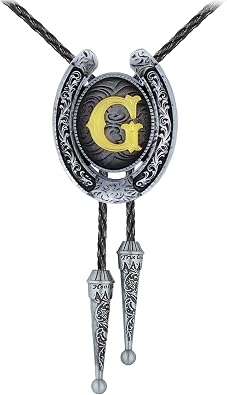 GelConnie Bolo Tie for Men Western Leather Necktie Letter Mens Bolo Ties Jewelry Native American Bolo Tie for Women