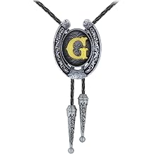 GelConnie Bolo Tie for Men Western Leather Necktie Letter Mens Bolo Ties Jewelry Native American Bolo Tie for Women