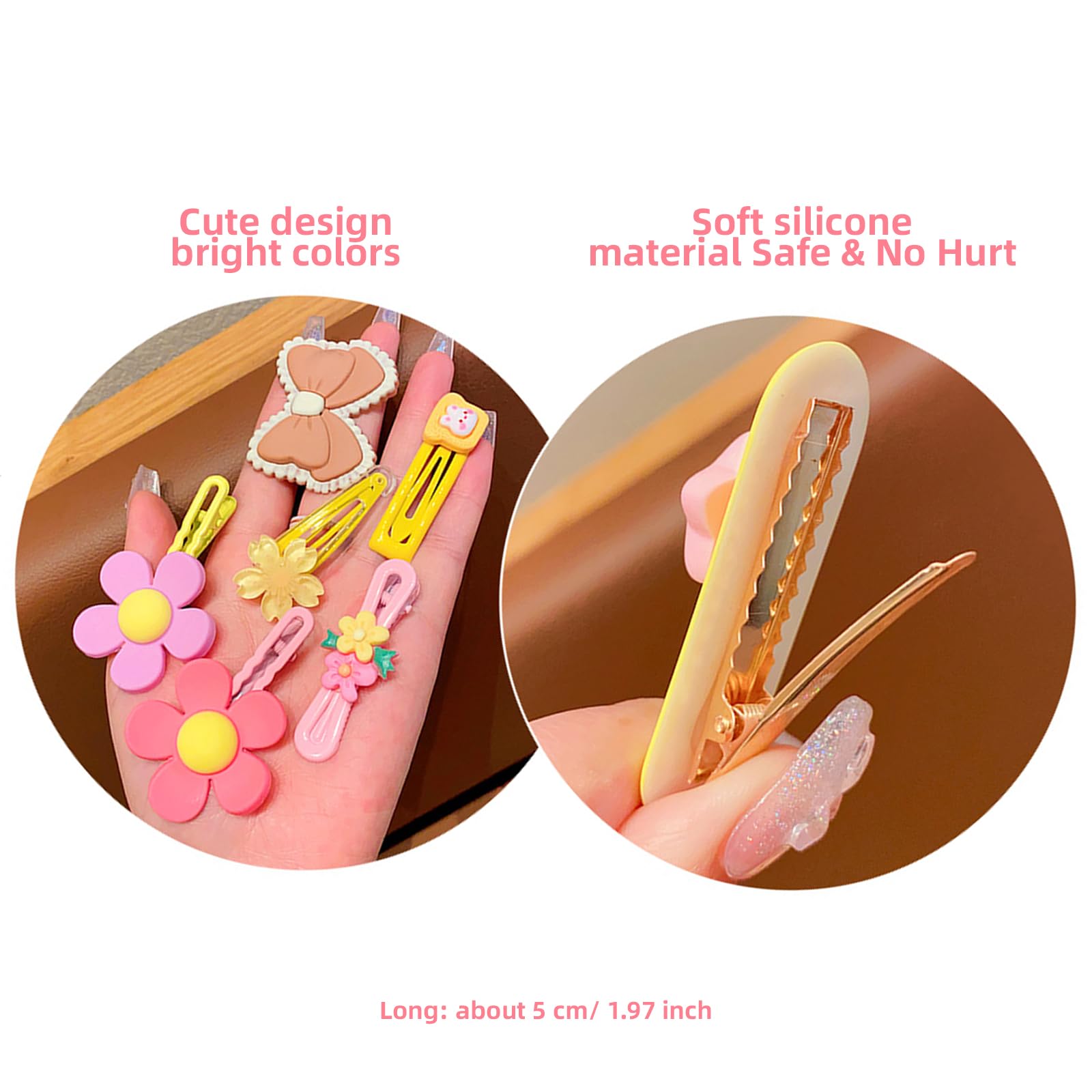 56pcs Girl Hair Clips Girl Hair Accessories for Kids Candy Color Hair Clips for Girls Kids Teens,Multiple patterns - Image 3