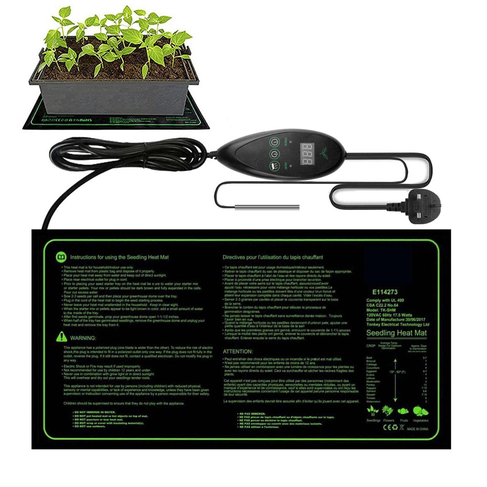 Tappetino Riscaldante Per Piantine - 25x52.5cm, Impermeabile IP67, Per Germinazione Semi E Serre - Foto 7