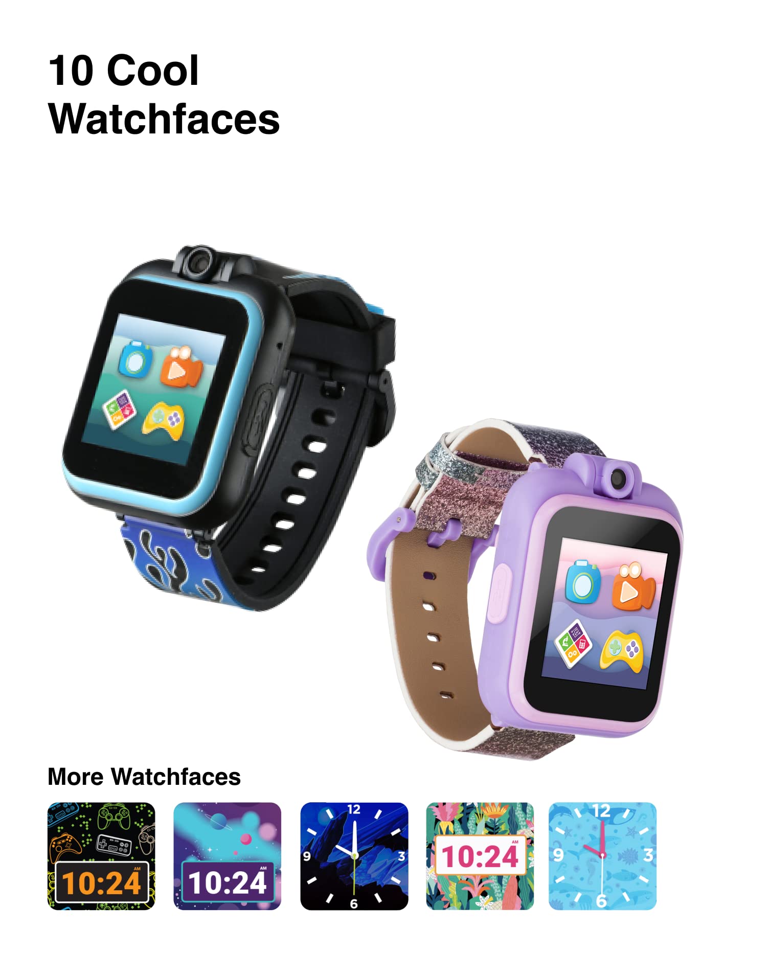 NEW iTech Junior Black and Silver Smartwatch and Headphones Set