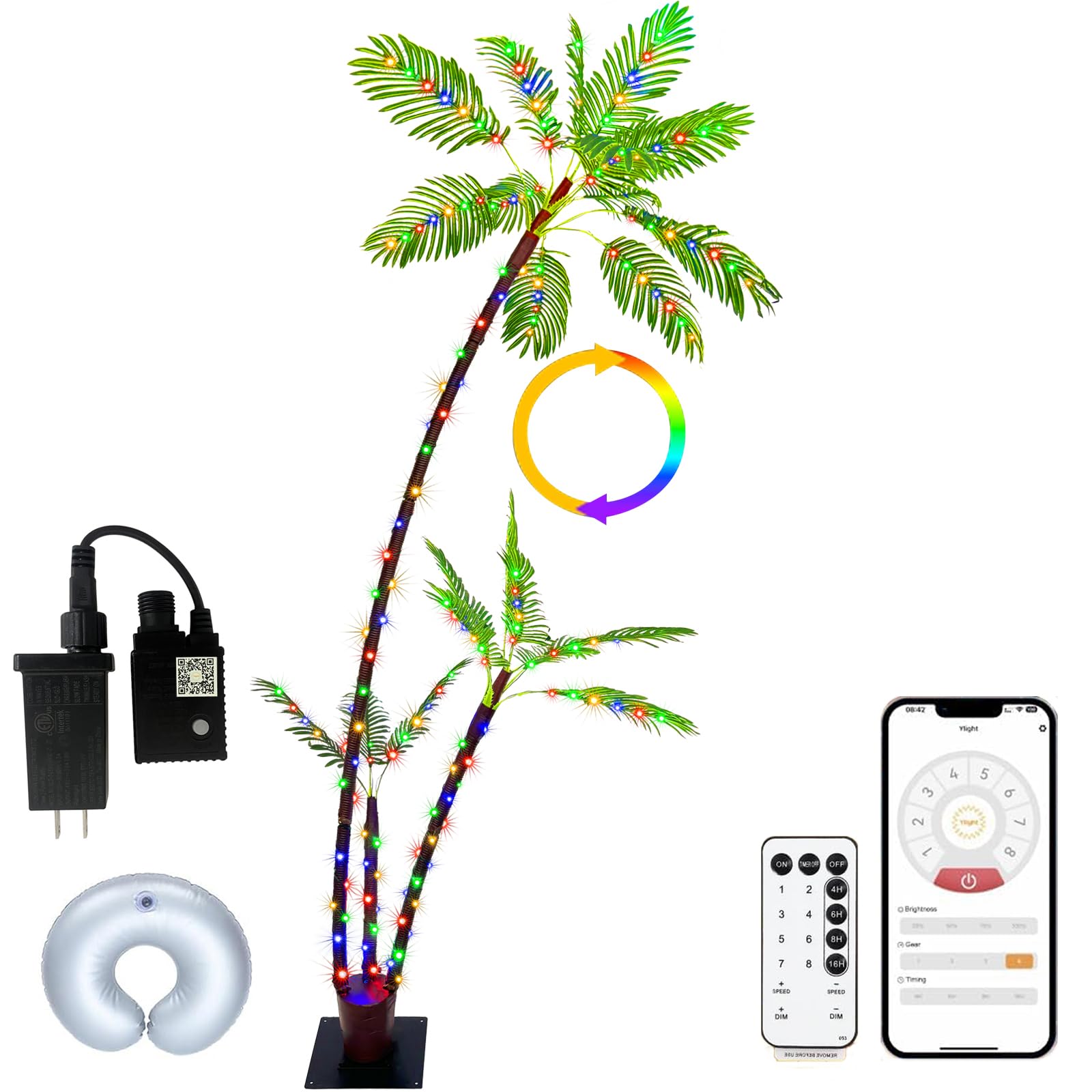 SOSHOT 7FT Lighted Palm Tree