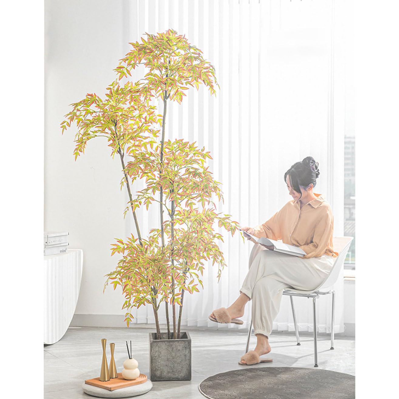 Amazon｜HGJH 人工観葉植物 大型 フェイクグリーン 120cm 人工樹木
