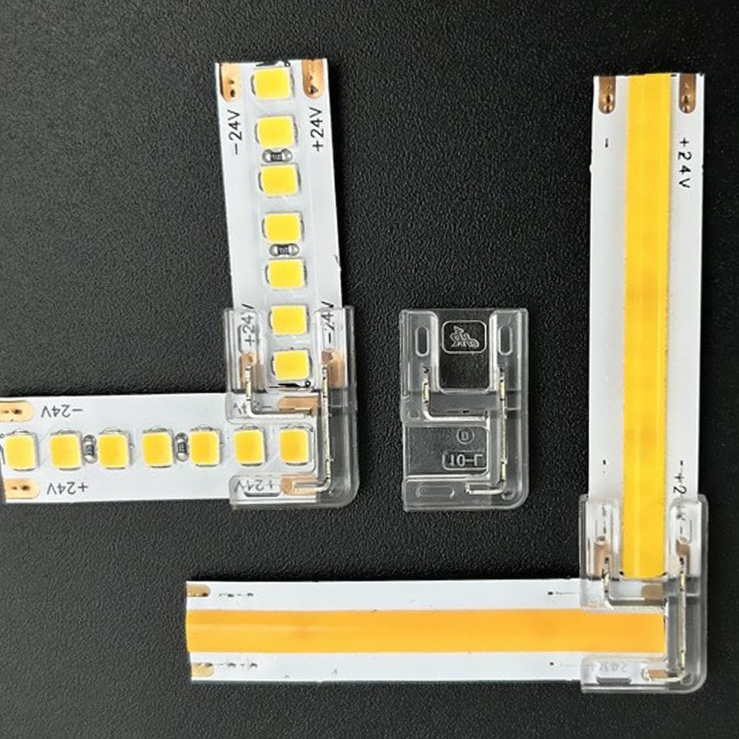 Amefil 2 Pin 8mm COB LED Light Strip Connectors 20Pcs L Shape