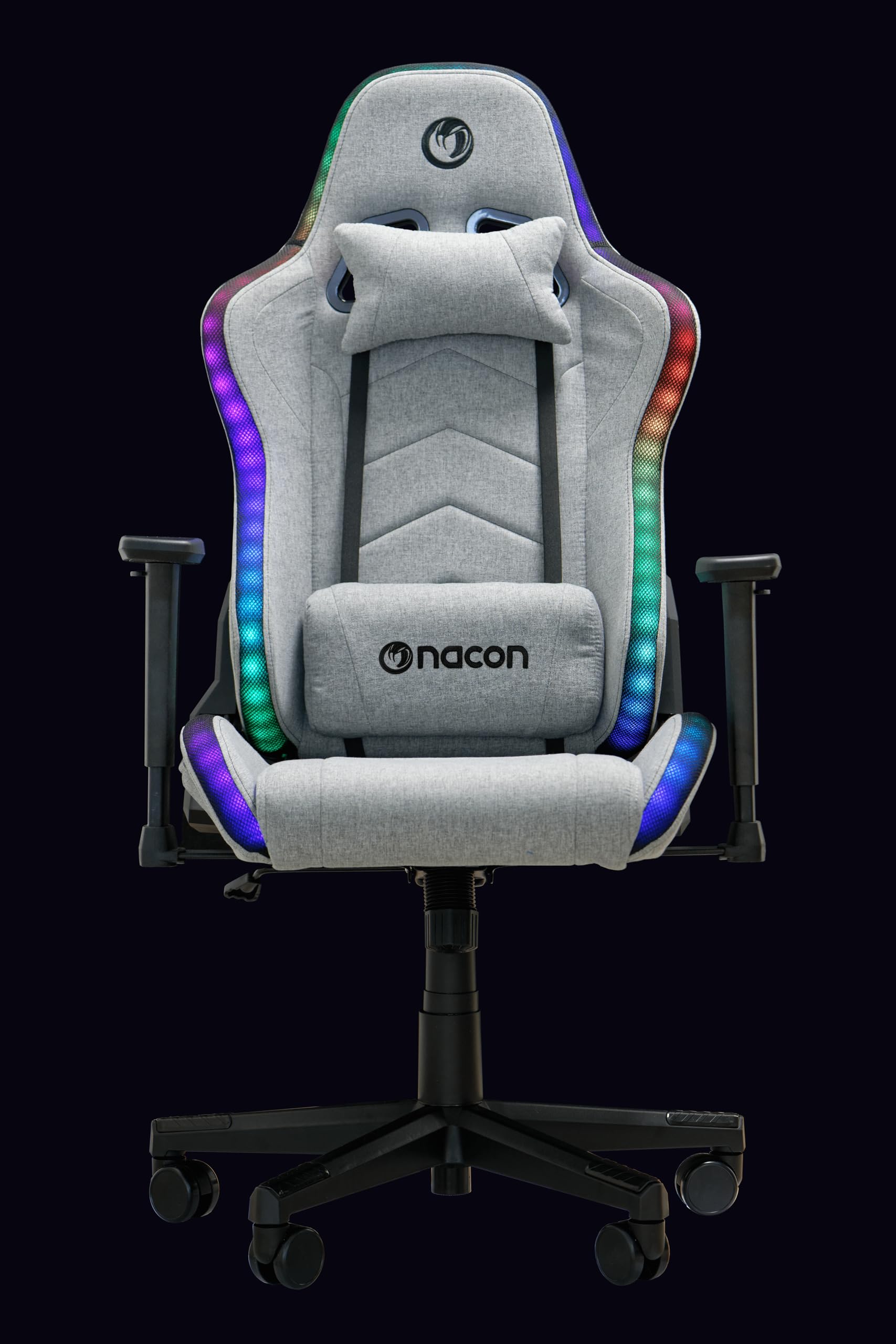 NACON CH-675 RGB Gaming-Sessel grau/schwarz bis 120 kg ergonomisch (NA601412)