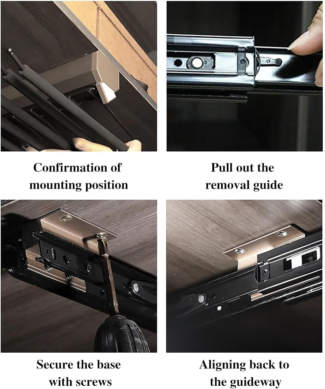 Metal Wardrobes Support Bracket w/Pull Out Rail, Closet Organization Sliding Pole for Hanging Clothes, Ceiling Mount Extension Coats Rod Tube(Beaded Version,28cm(11"))