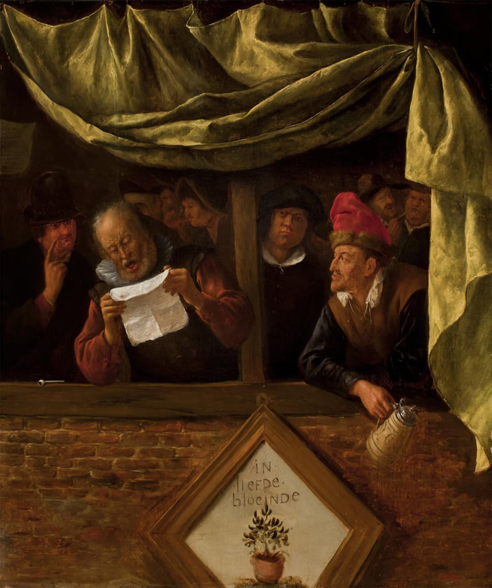 SERENDIPITP Vintage Picture Print on Canvas Wall Art Poster the Rhetoricians by Jan Havickszoon Steen Artwork Print Poster for Wall Decor 60x90cm