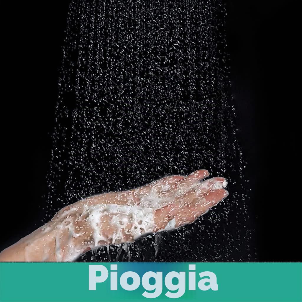 hansgrohe Crometta Doccetta doccia a risparmio idrico 6,7 l/min EcoSmart+ 2 getti Soffione doccia rotondo 100 mm anticalcare bianco cromo