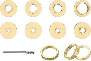 11 Pcs Premium Brass Router Template Guides Set