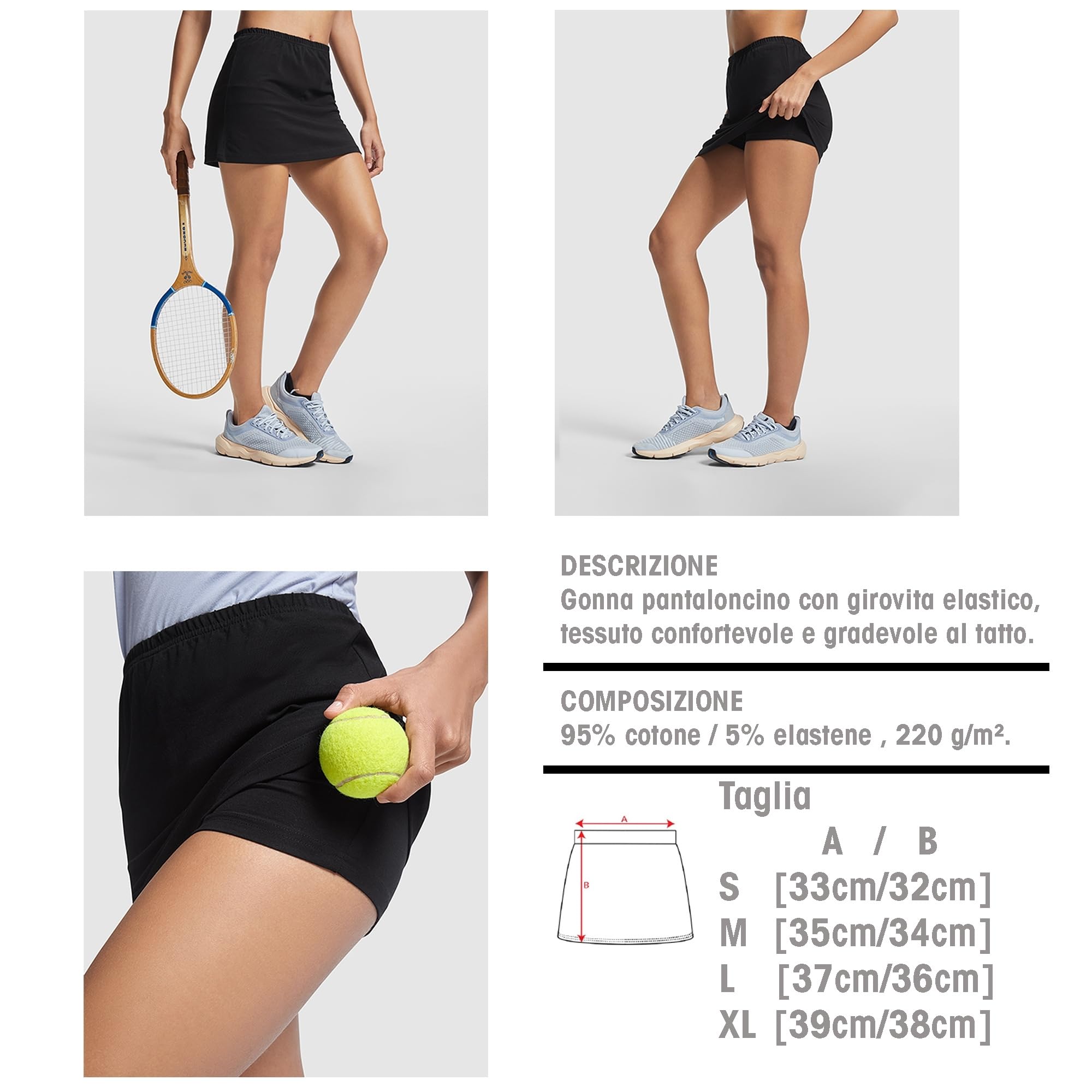Completo Padel Donna Personalizzabile Traspirante, Maglietta e Gonna-Pantalone Tecnica, Abbigliamento Padel Donna per Allenamento e Gara