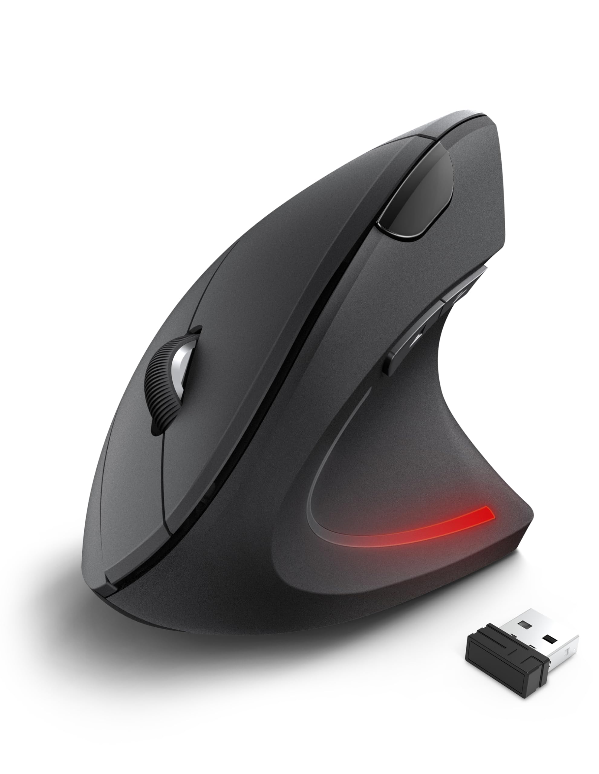 TECKNET Wireless Vertikale Ergonomische Maus, 4800 DPI 6 Tasten Kabellose Optische Maus, 2.4G USB Vertical Ergonomic Optical Mouse Kabellos für Windows und Mac OS