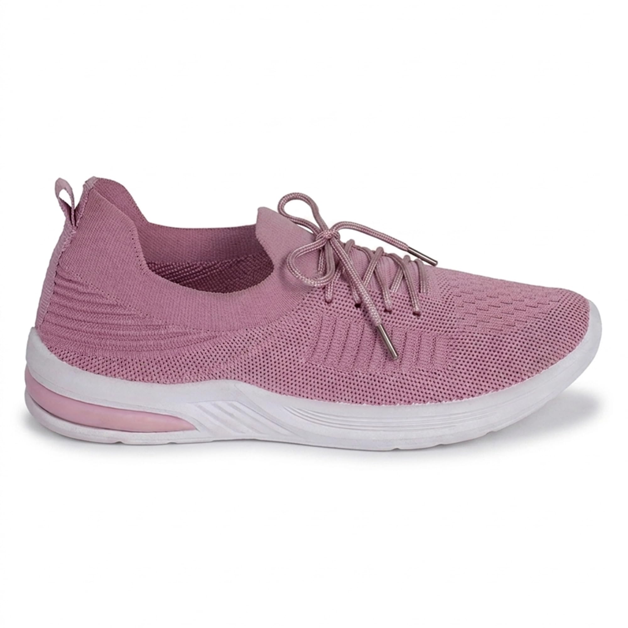 handbird Women's Lightweight Knit Sneakers, Pink, Lace-Up Running, Gym and Walking Casual Sports Shoes-picture-42