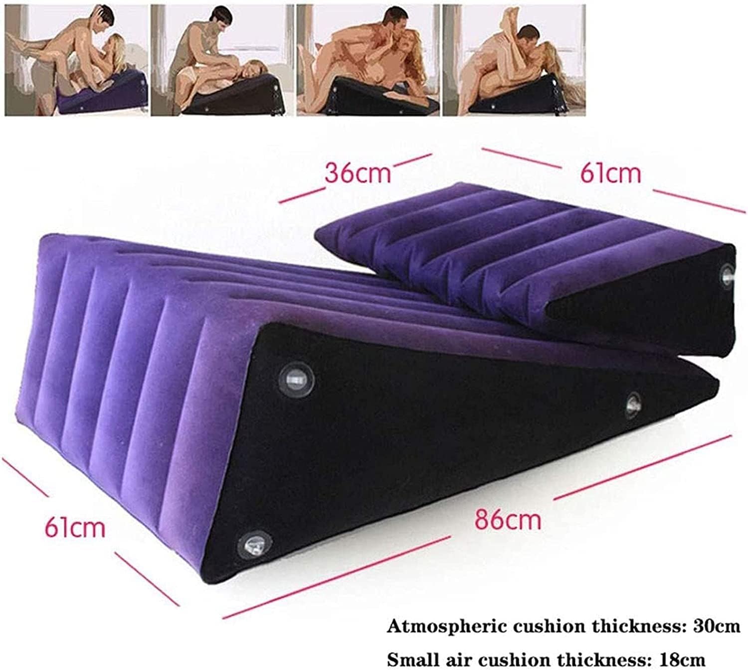 Divano multifunzionale BDSM, sedia con cuscino, mobili for il sesso con manette, cavigliere e pompa, cuscino lombare gonfiabile, giocattoli sessuali for coppie