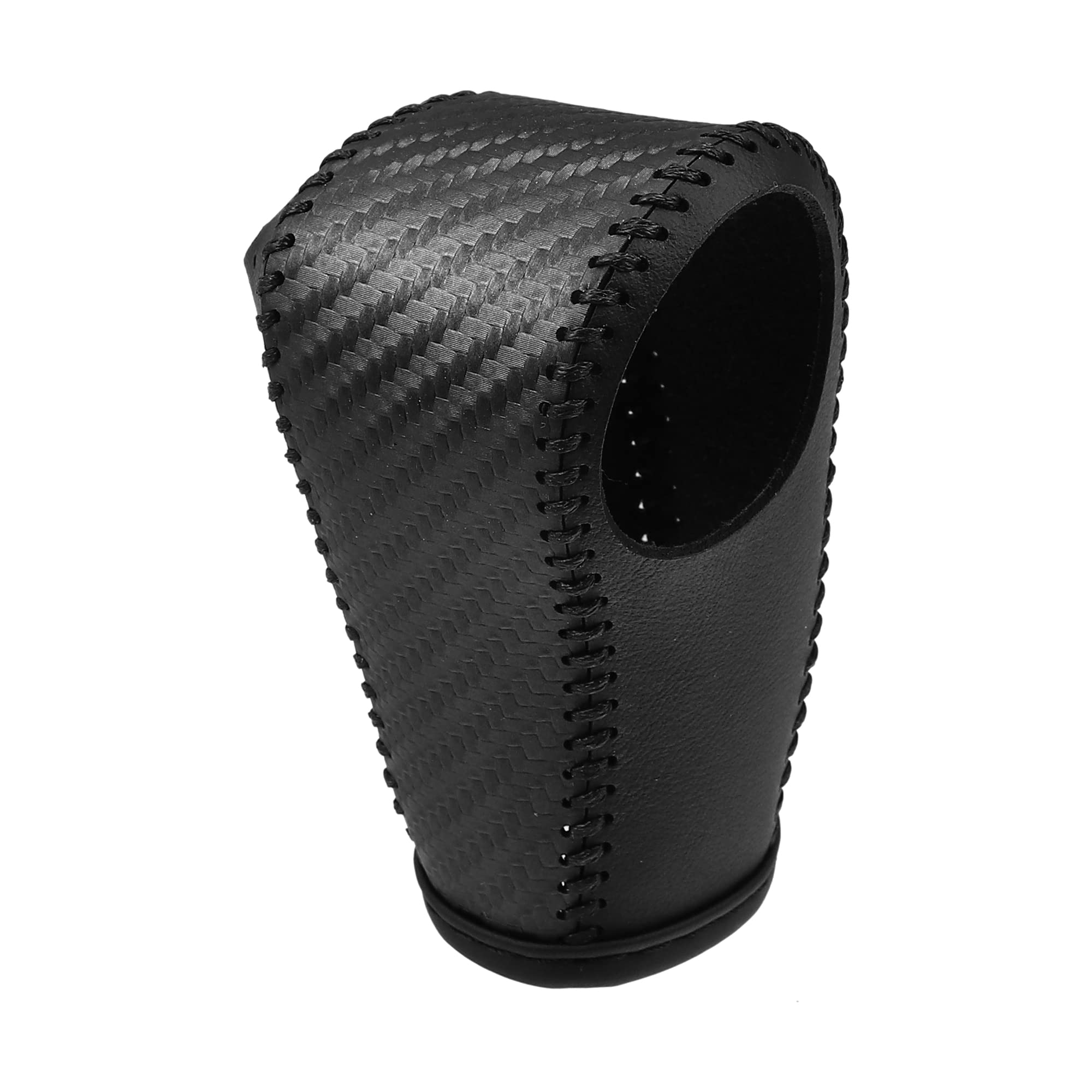 A ABSOPRO Gear Shift Lever Cover Automotive Interior Gear Shift Knob Trim for Honda HR-V 2016-2022 Black Carbon Fiber Pattern