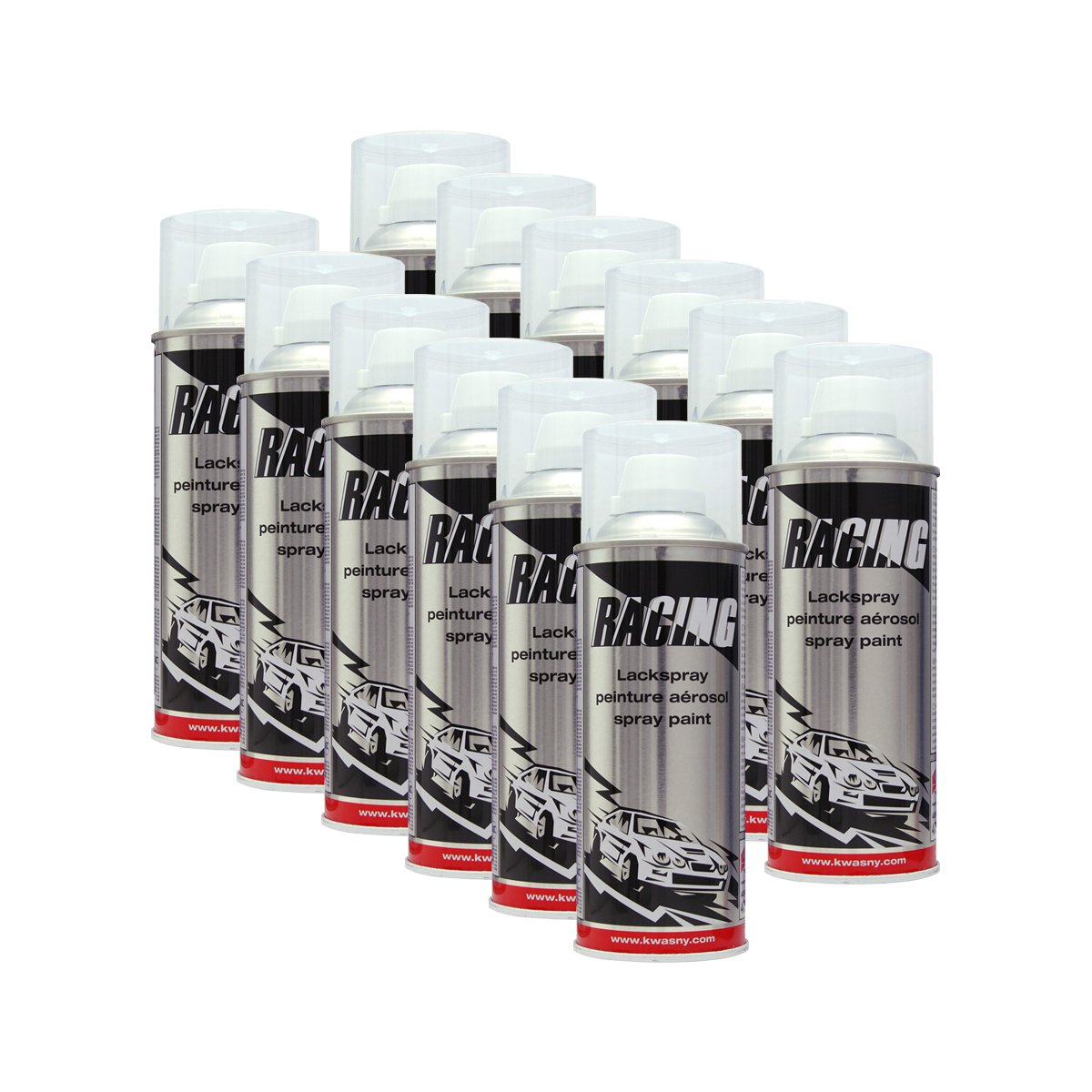 12x KWASNY 288 017 Auto-K Racing 2-Schicht-Klarlack Glänzend Versiegelung 400ml
