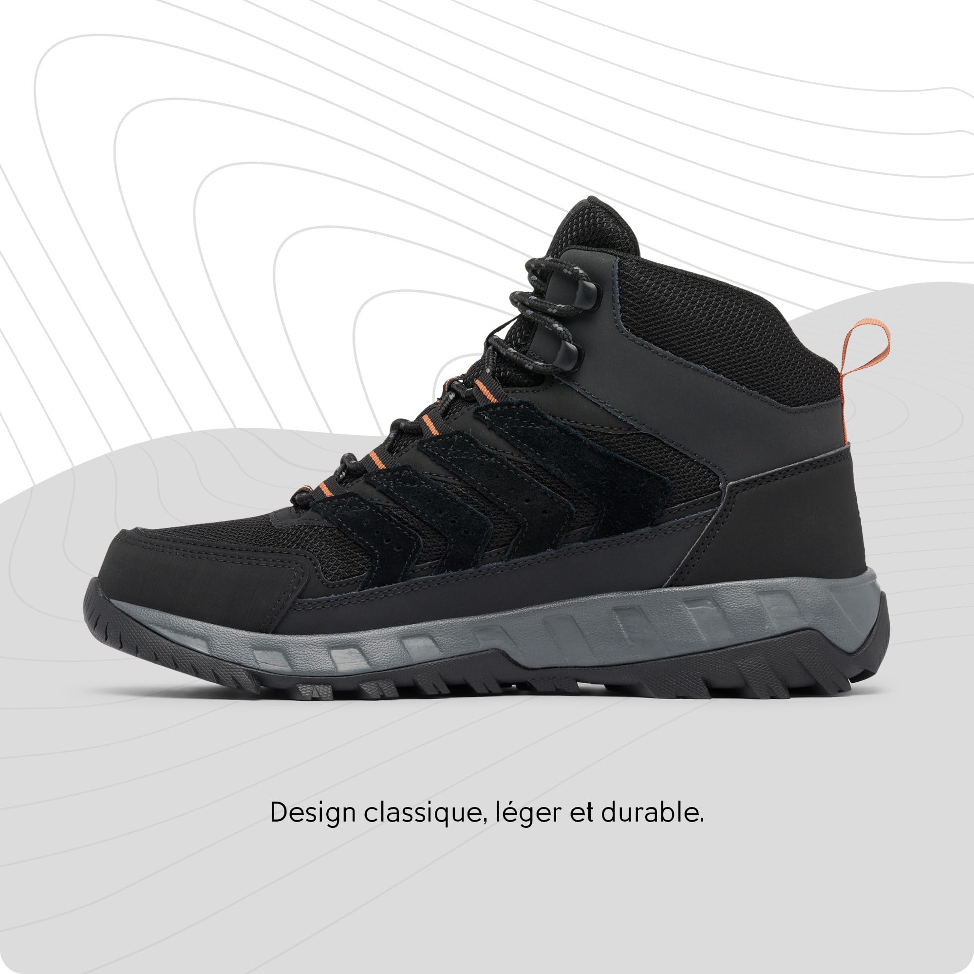 Columbia Chaussures Strata Trail Mid WP, conçues pour résister aux éléments, conception légère comme une plume, construction robuste, amorti exceptionnel, rebond à haute énergie - Hommes