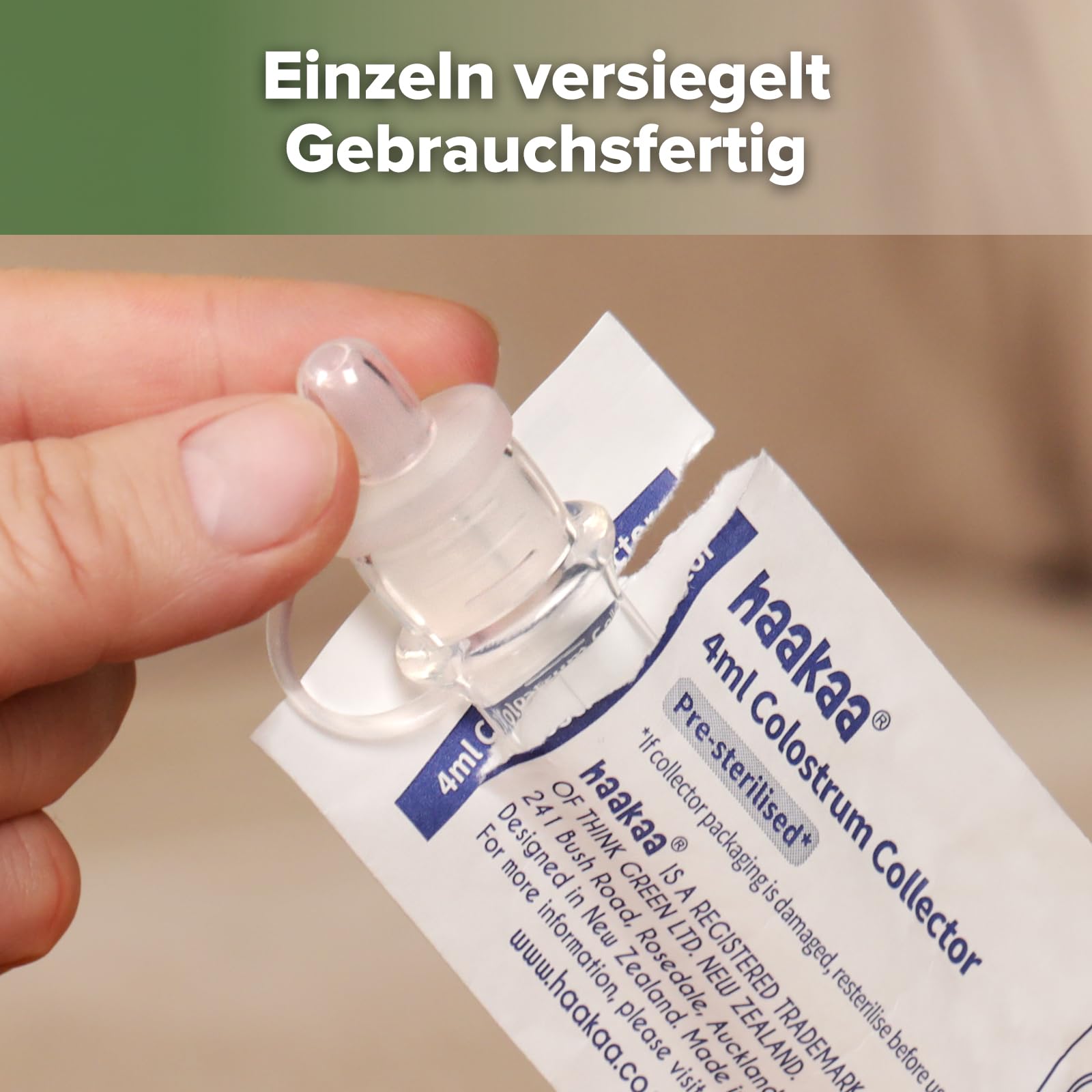 haakaa Silikon Kolostrum Sammler & Milchauffänger Set, BPA-frei, Wiederverwendbar, Mit Baumwoll-Reinigungstuch, Etikettenaufklebern und Aufbewahrungsbox, 4 ml/6 Stück