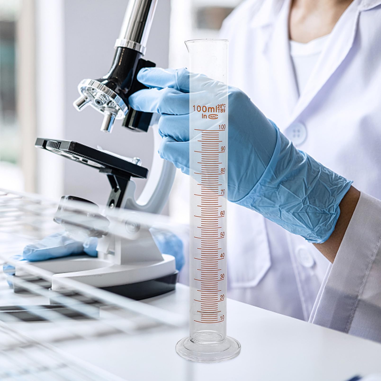 ULTECHNOVO 9piezas Cristalería Para Laboratorio Científico Incluye Vaso Medidor Escala Probeta Graduada De Vidrio y Matraz Erlenmeyer Para Experimentos Casa o Escuela