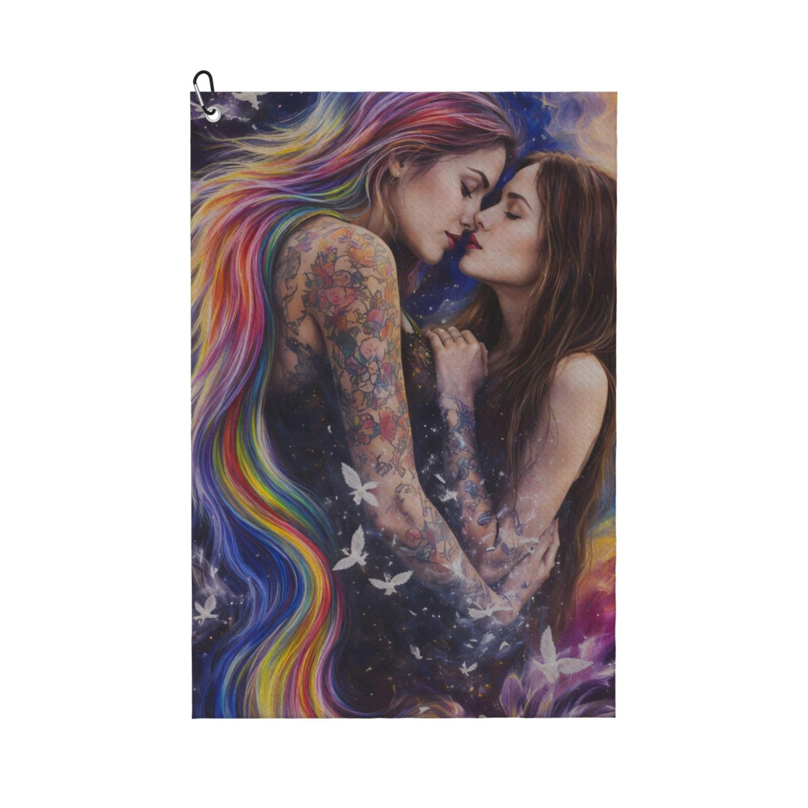 BSDFGSDD Goth Gothic Women Lace Love LGBT Lesbian Golf Towel 24 x 16 inches