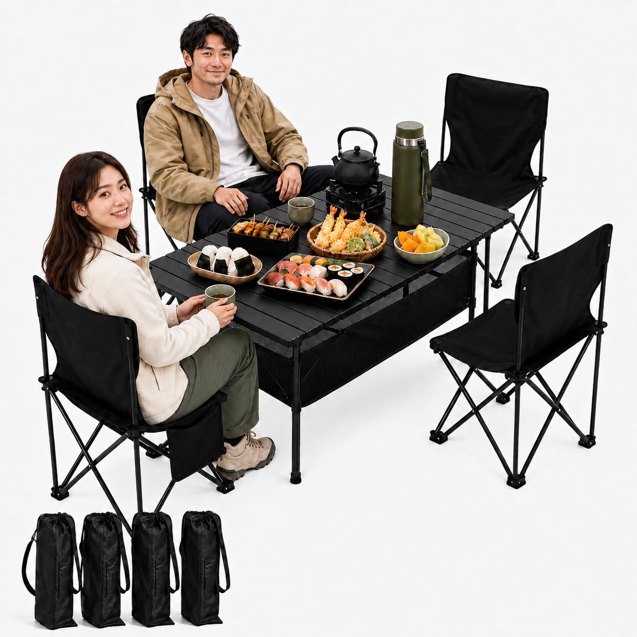 Amazon.co.jp: XINGMIVA アウトドアテーブルセット キャンプ用