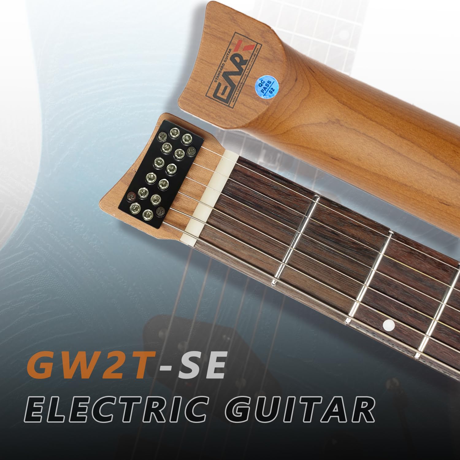 Amazon | EART GW2T-SE ヘッドレスエレクトリックギター、ソリッド