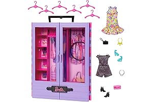 Barbie Fashionistas Ultimate Closet with 6 Hangers