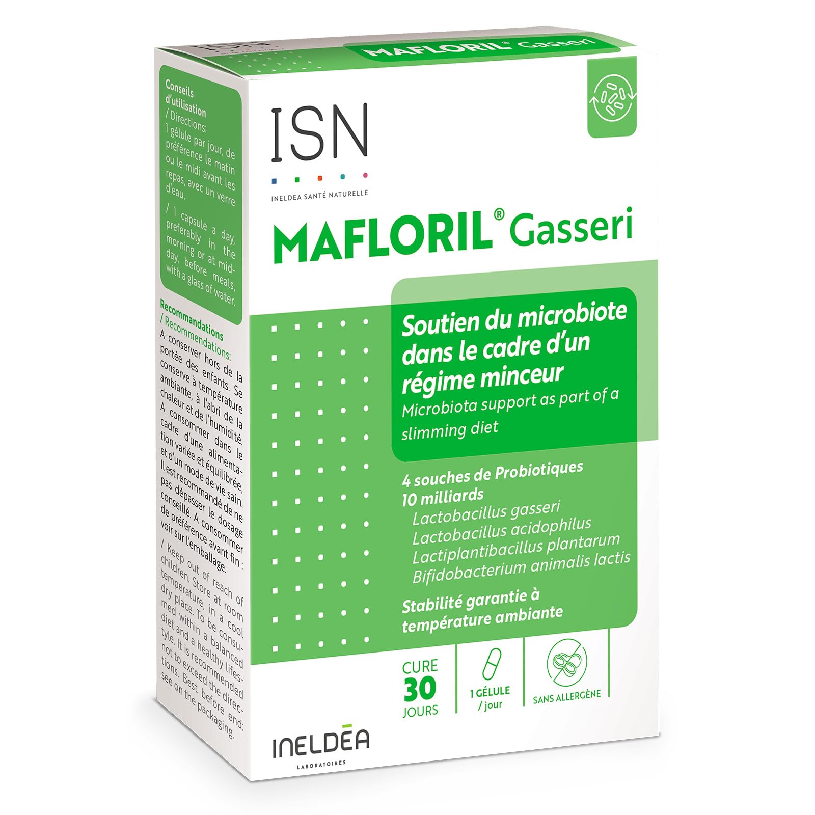 ISN - Protocole Minceur - Metaboslim® + Mafloril® Gasseri - Aide à rééquilibrer le microbiote - Aide à la perte de poids - Actif breveté