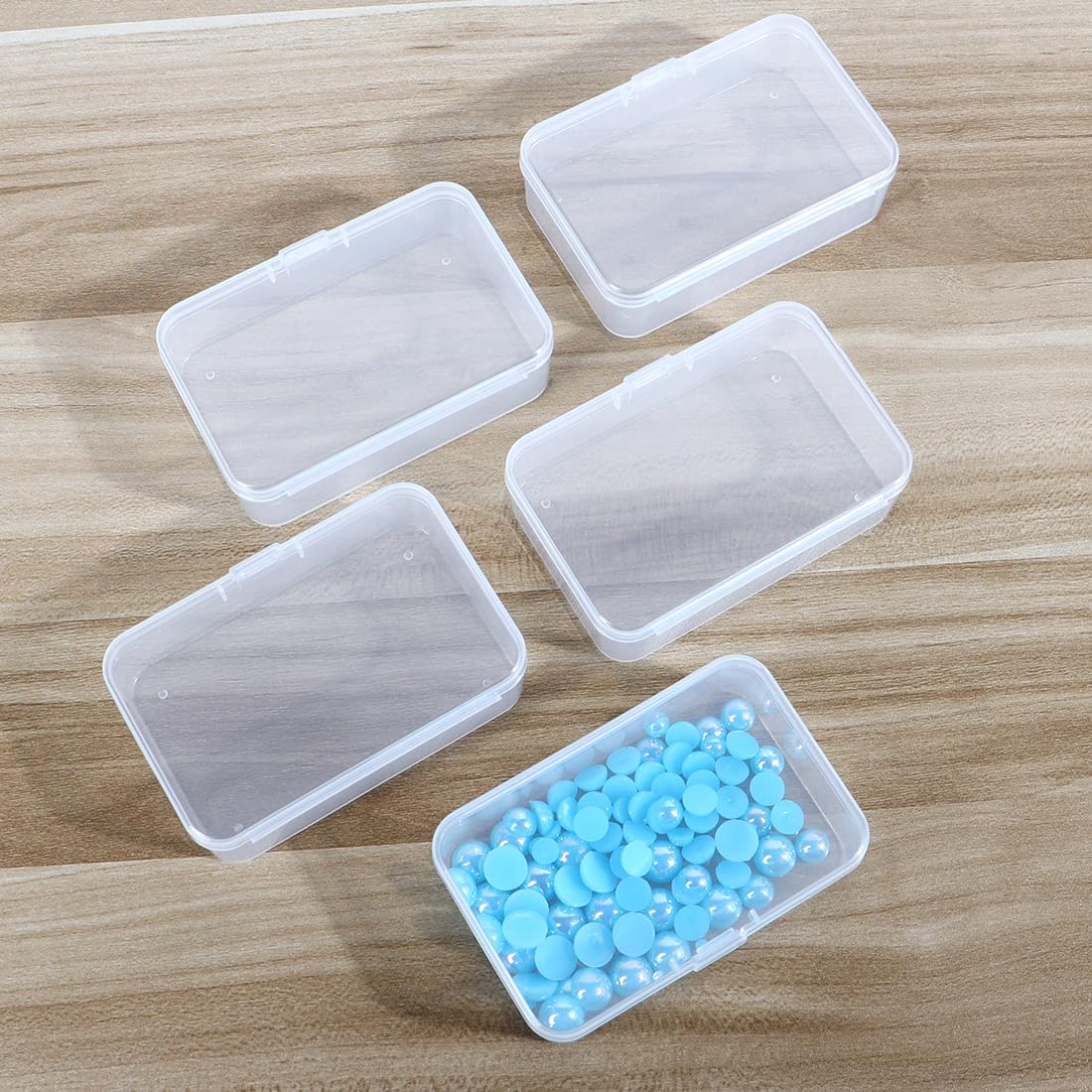 Unlock Your Creativity with Small Plastic Storage Boxes, Mini Storage Containers & Clear Bead Organizer Case with Lids for Cards, Pushpins, Crayons,