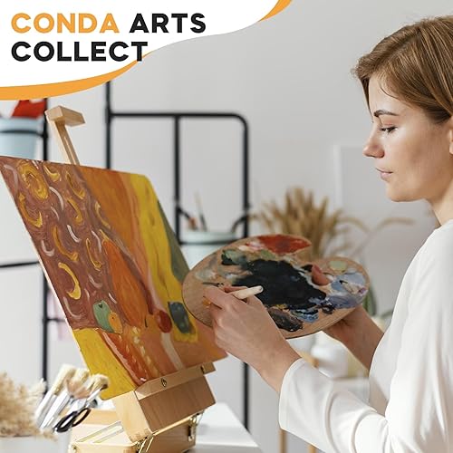 Miniatura 21 de CONDA Lienzos de artista para pintar de 9 x 12 pulgadas, paquete de 12 unidades, imprimados, 100% algodón, paneles de lona, tablero de lona sin