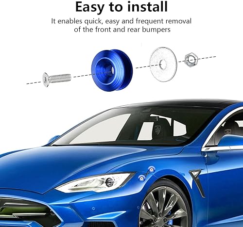 Miniatura 2 de Kit de liberación rápida para parachoques de automóvil, aleación de aluminio, cierre de parachoques delantero y trasero, soporte universal de doble
