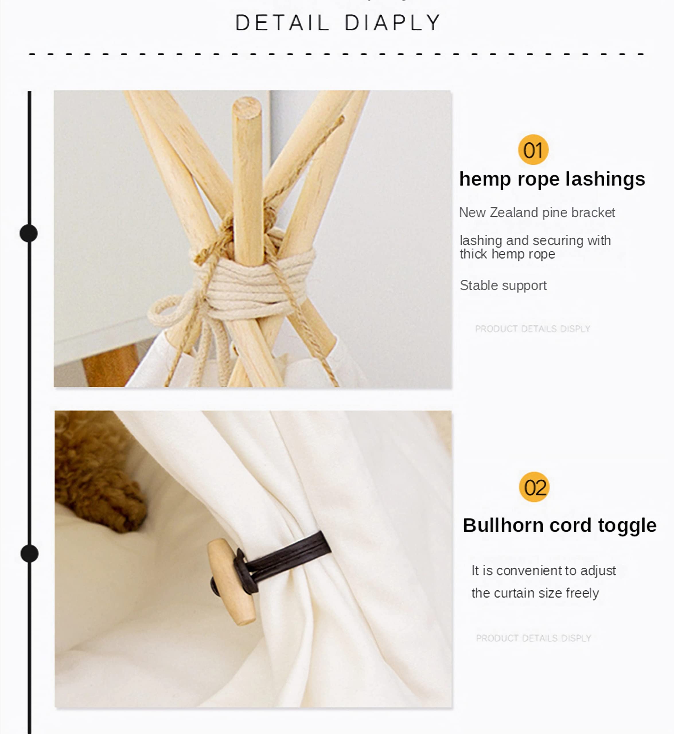 SEOUGEE Tienda de campaña para perros y gatos, lavable y extraíble, lona de algodón, cama para perros y gatos, con cojín, interior y exterior, caseta para mascotas y casa de juegos, portátil y
