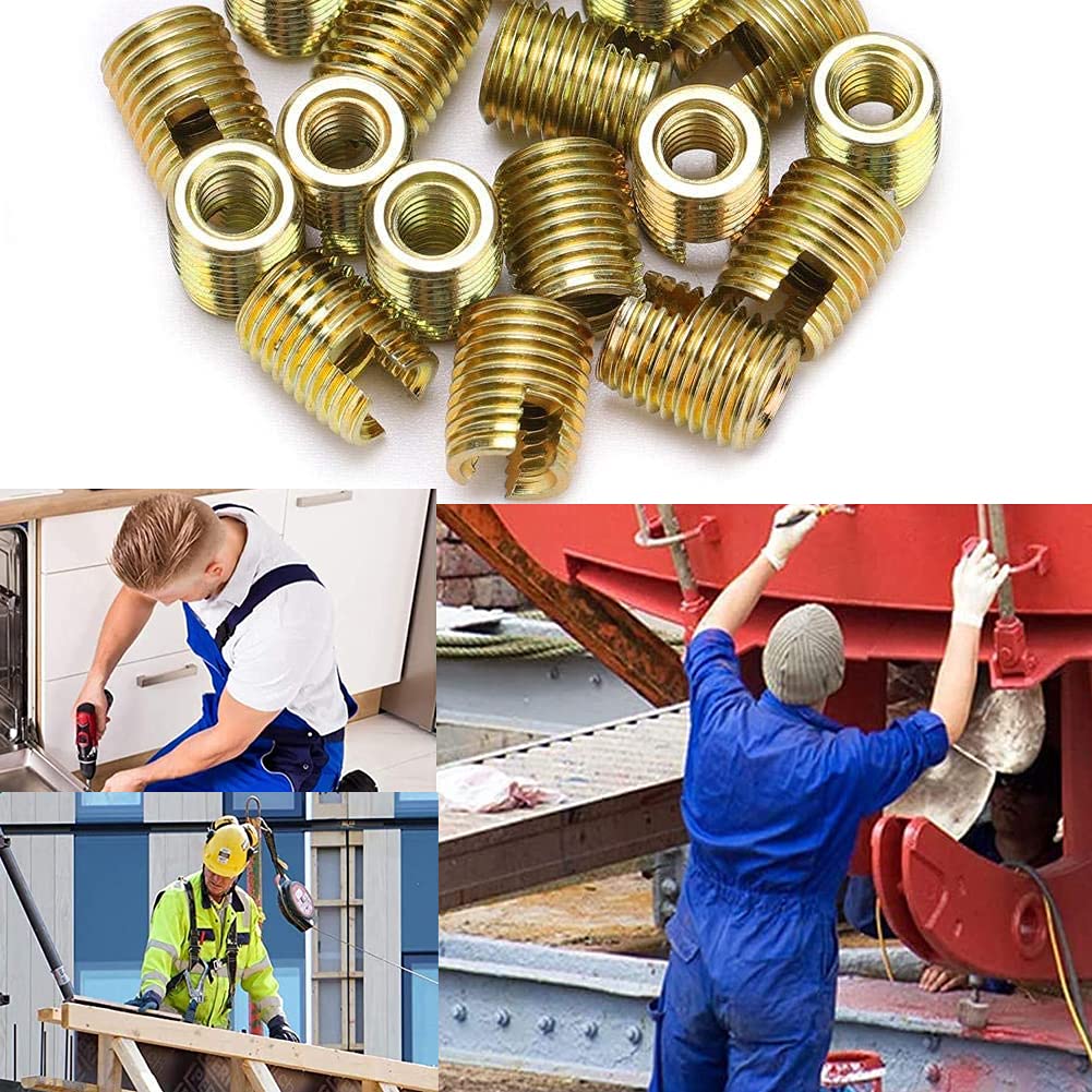 Inserti Filettati Autofilettanti Inserto Autofilettante Kit 24pz M4 Set Combinato per Riparazione Filetti Inserto Filettato Riparazione Elicoidale (116Pz)