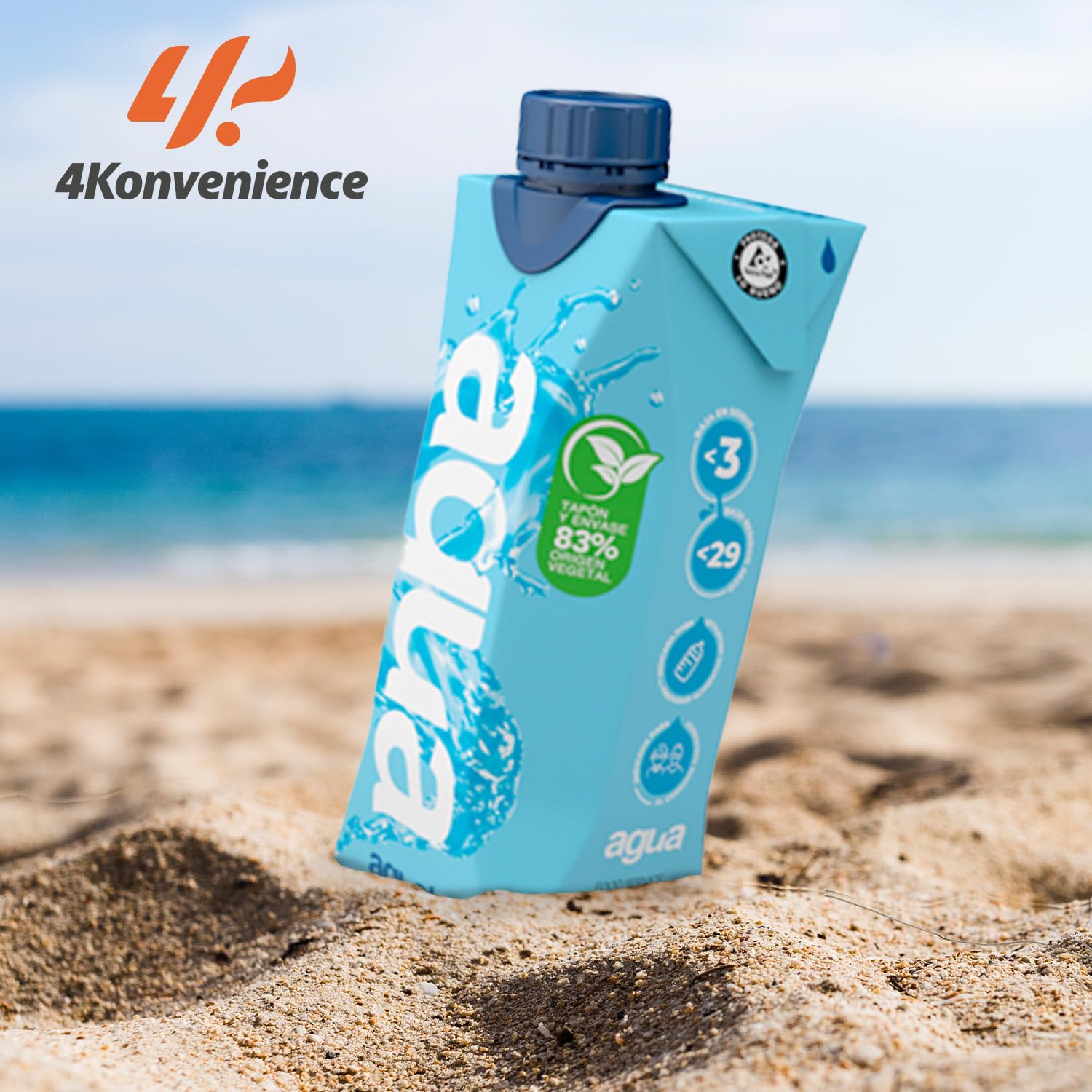 Aqualy Agua de primera calidad, agua purificada con minerales esenciales, agua en caja ecológica, sin BPA, sin OMG, sin microplásticos, embalaje reciclable, (paquete de 18 cajas de 16.5 onzas