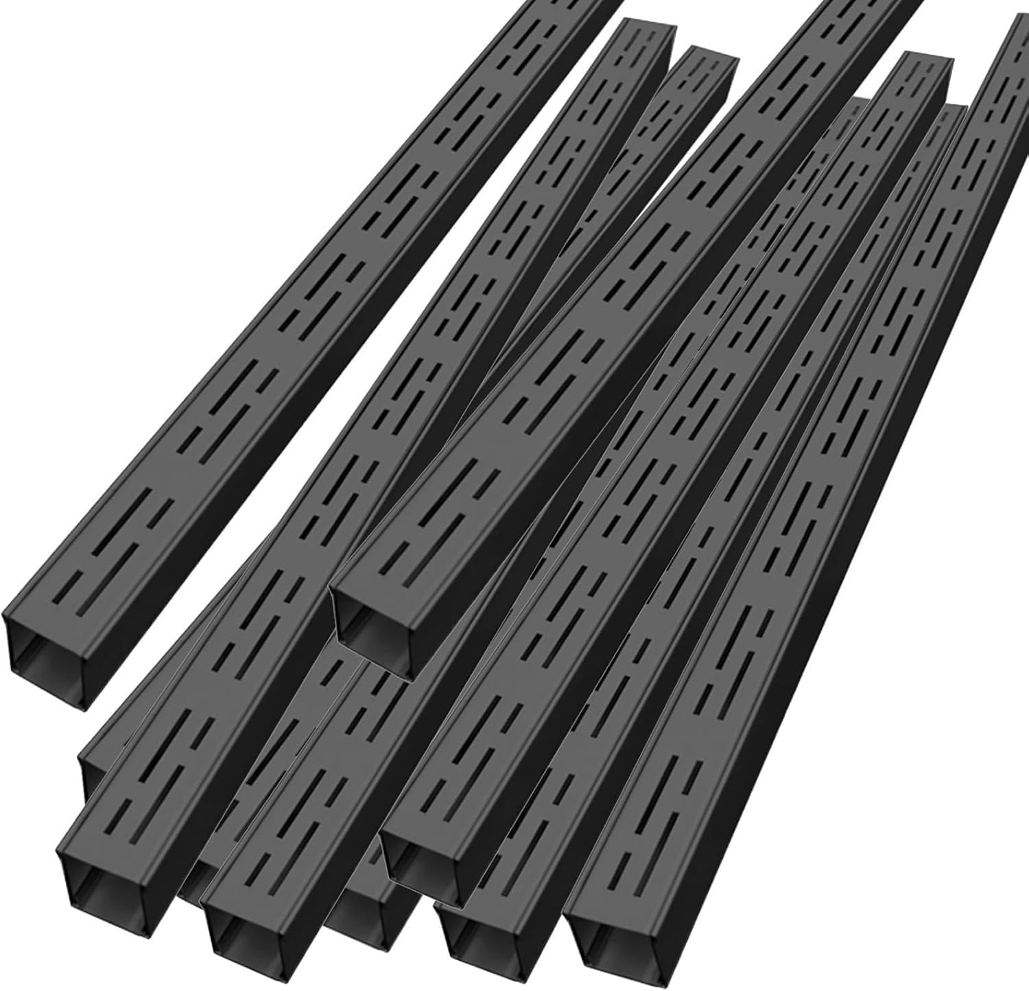 Xaohua One Color Durable Stainless Steel Garden Drainage Grates - Black Metal Channel Drain For Efficient Outdoor Water Management(100Cmx5cmx3cm 10Pack)