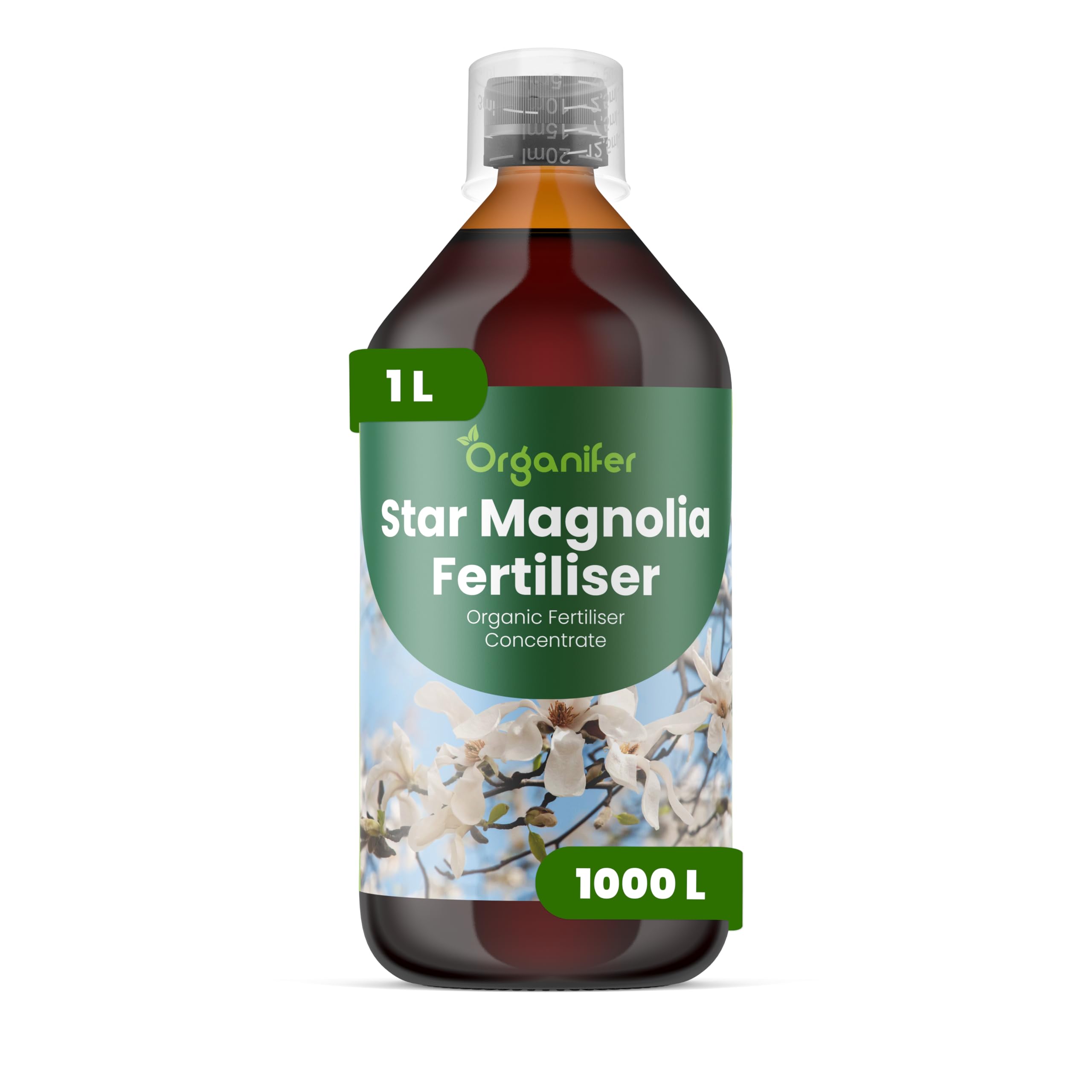 Engrais Liquide Pour Magnolia Étoilé 1L – Engrais Organique Pour Floraison Luxuriante Et Feuillage Sain – Stimule Racines Et Croissance – Organifer