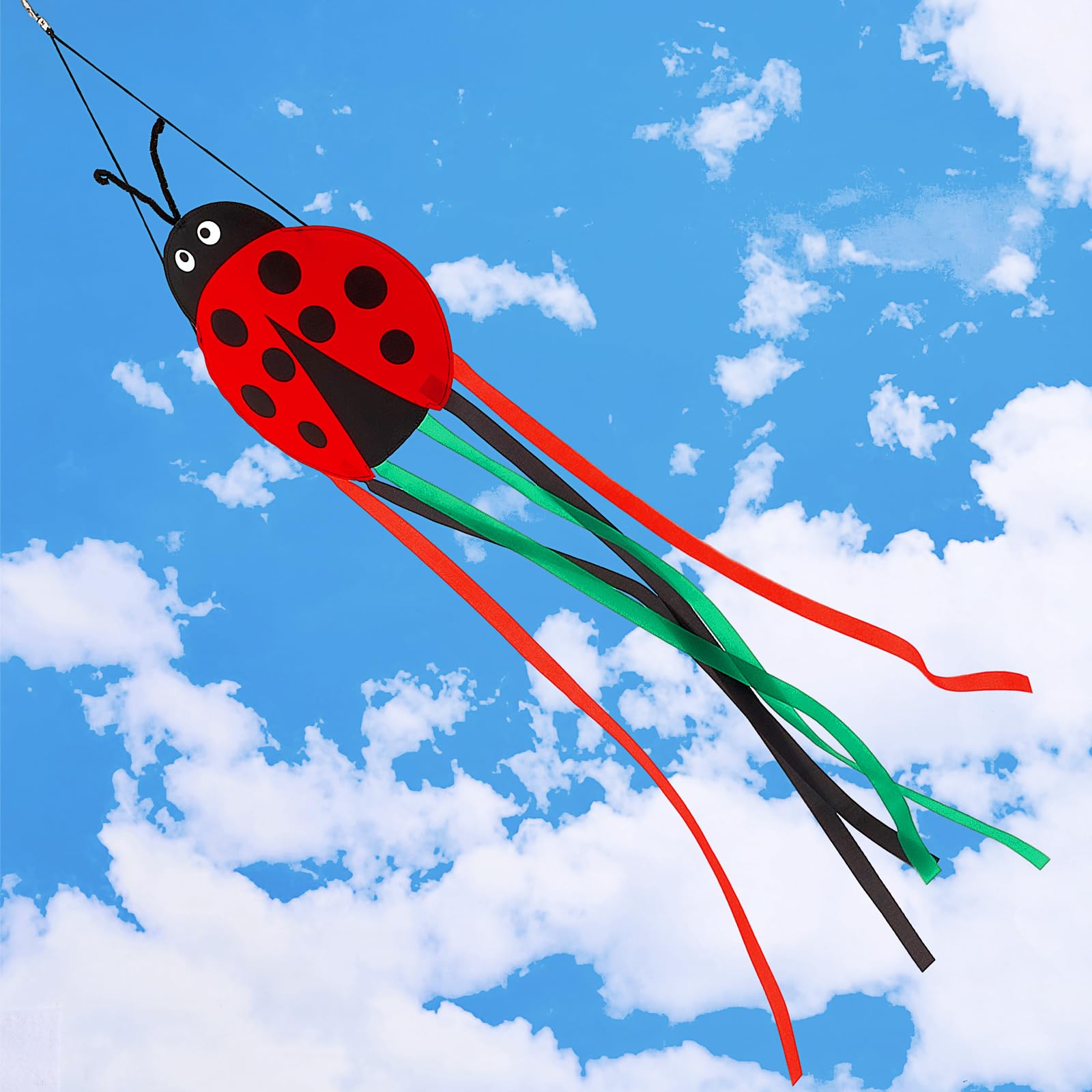 Soulchen Ladybug Windsock for Outside Heavy Duty Wind Socks Spring Summer Durable Outdoor Hanging Flag Wind Decoration for Yard Garden Patio Boat Home Decoration