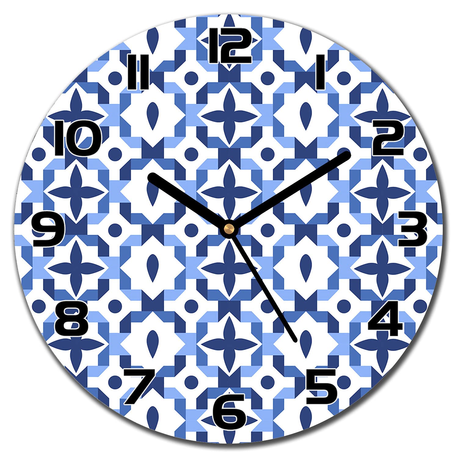 Horloge en verre de sécurité Coloray 30 cm aux aiguilles noires