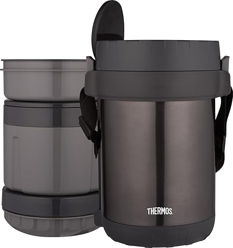 GreenLyfe Thermos JBG1800SM4 - Transportador de comida todo en uno de acero inoxidable aislado al vacío con cuchara, humo disponible en Yaxa Peru