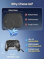 Vista 2 de NEWDERY Hard Carrying Case for Nintendo Switch 2 Pro Controller, Protective Travel Organizer, Thickened Shockproof PC Shell with Frosted