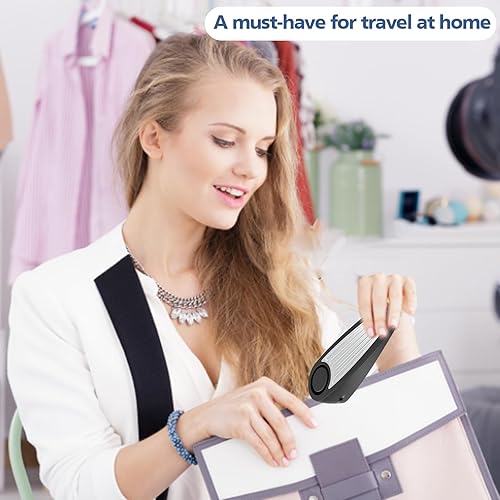 Miniatura 4 de Alarmas de tope de puerta mejoradas de 130 dB, sirena de alerta de intruso, tipo montaje en suelo, dispositivos de seguridad de goma para el hogar,