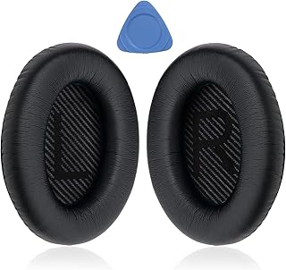 YOCOWOCO Upgraded Ear Pads for Bose QC35,QC35 II,QuietComfort 35 and Quiet Comfort 35 II Over-ear Headphones, Replacement Earpads Ear Cushions with Soft Protein Leather and thicker memory foam