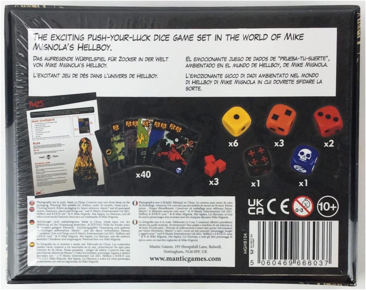 Mantic Games Hellboy The Dice Game | Fast-Paced Dice-Rolling Strategy Game | Thrilling Adventure Game for Kids and Adults | Ages 10+ | 2-4 Players | Average Playtime 10-30 Minutes | Made