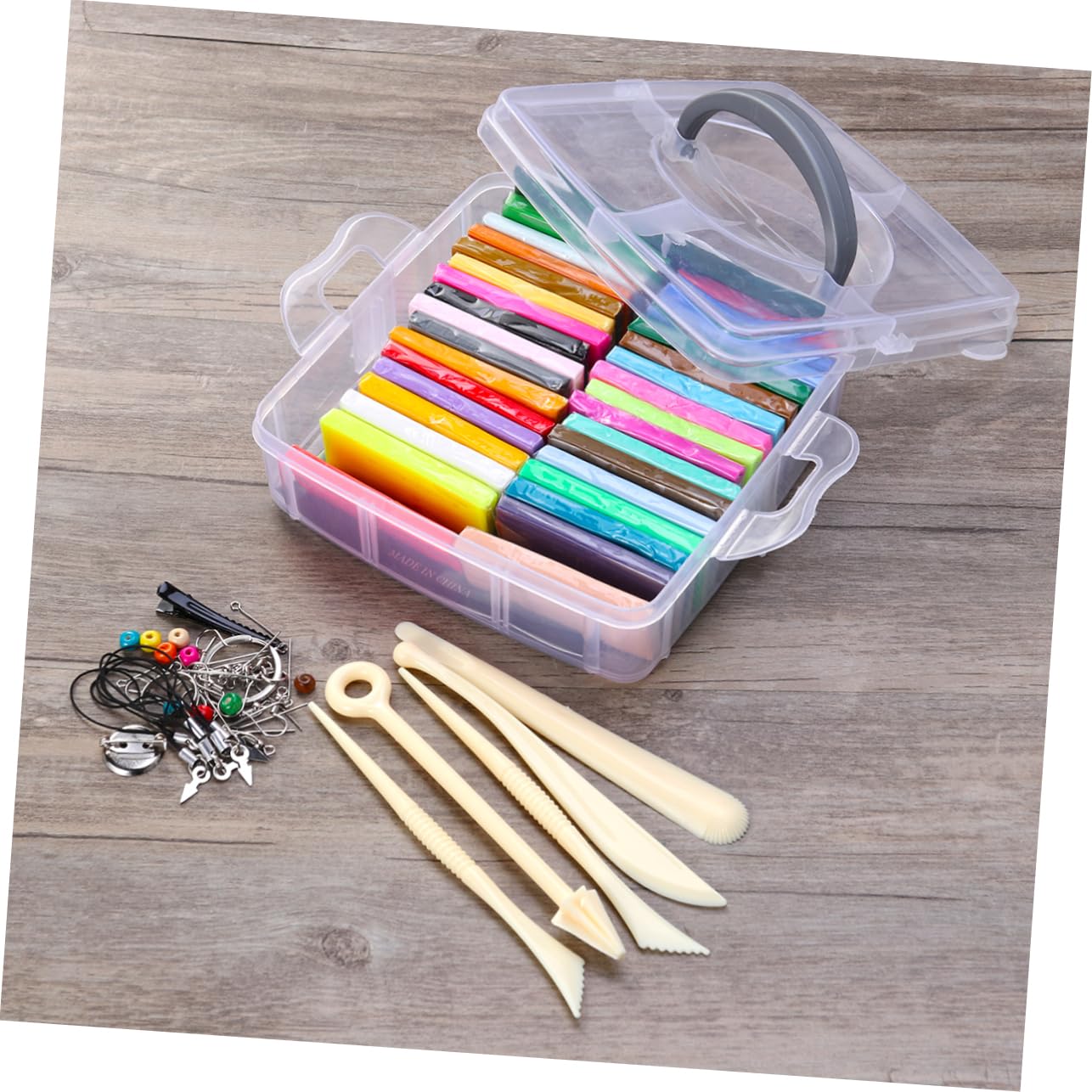 SHINEOFI De Arcilla Polimérica Horneable Para Niño Niña Kit Creativo De Modelado Accesorios y Caja De Almacenamiento