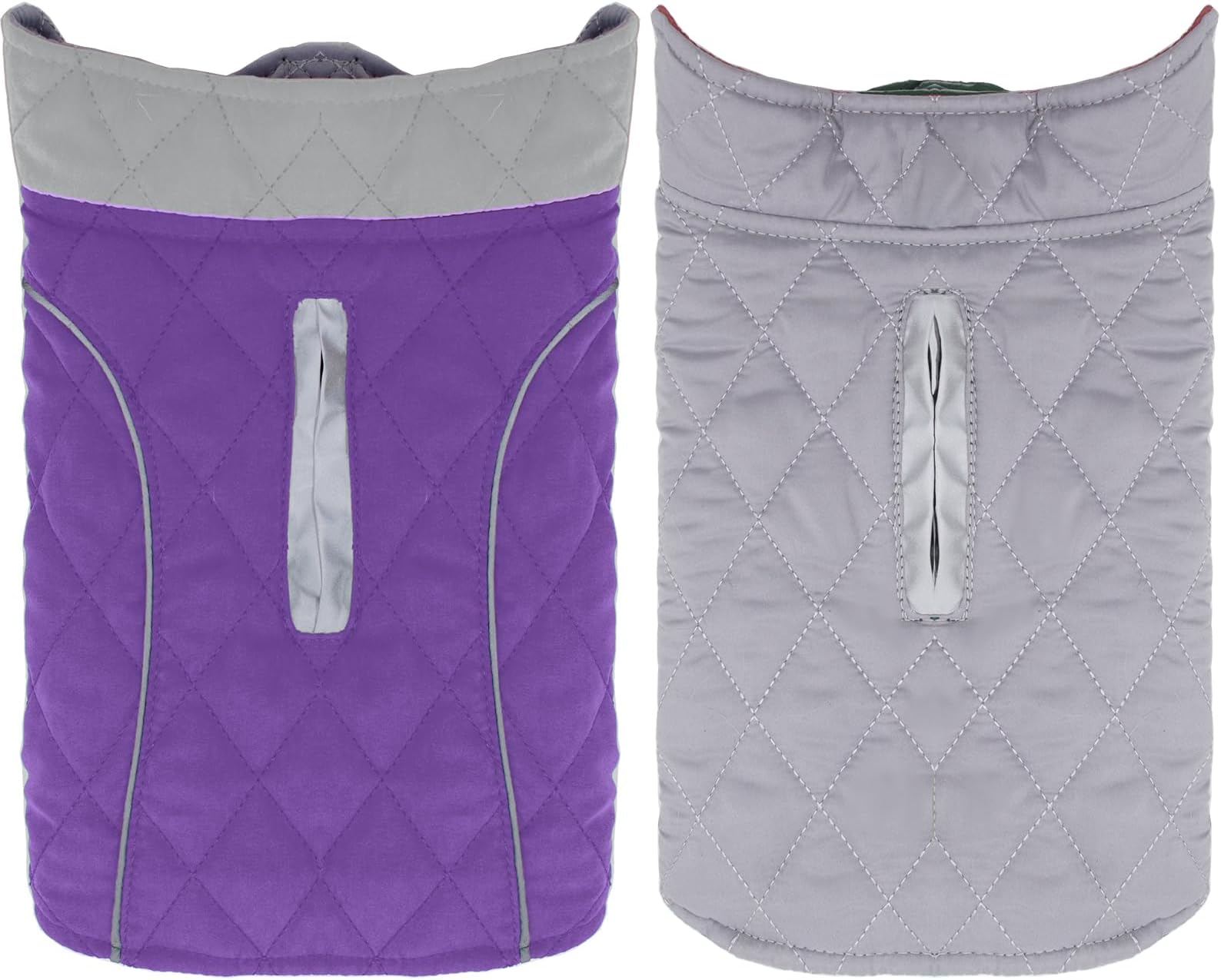 Paworld Dog Winter Coat with Harness Hole, Dog Warm Jacket, Dog Cold Weather Clothes, Reversible